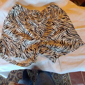 Cynthia Rowley Zebra Print Bermuda Shorts